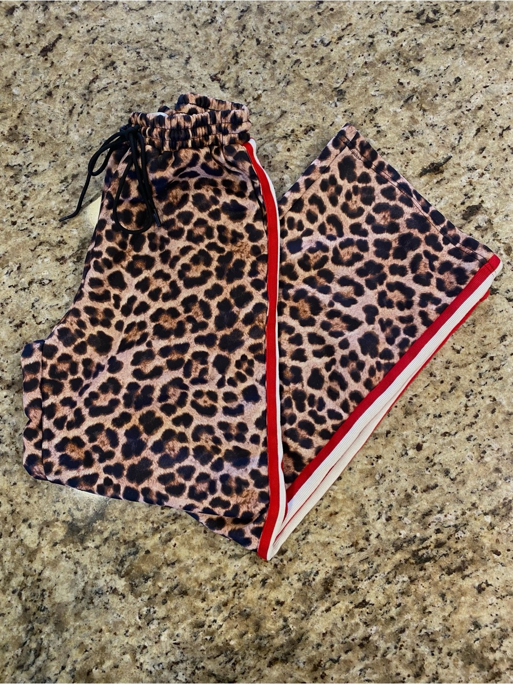 Missguided Leopard Print Pants with Red Stripe